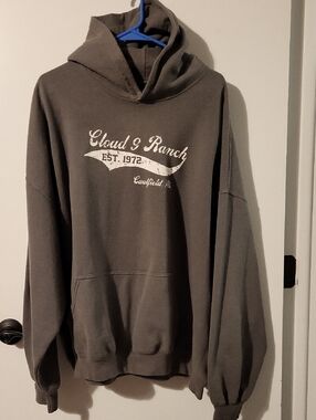 Cloud 9 Ranch Hoodie in Brown with White Graphic